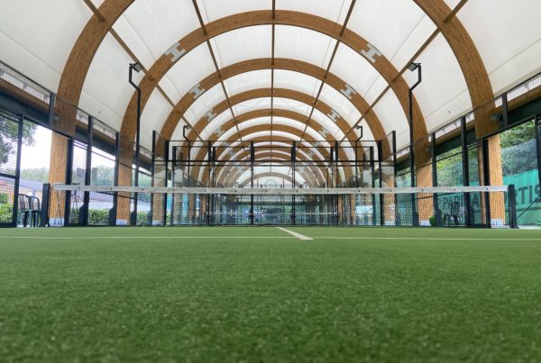 copertura campo padel in legno