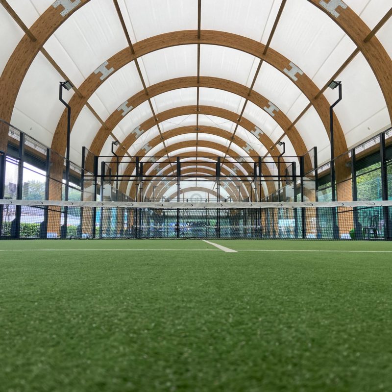copertura campo padel in legno