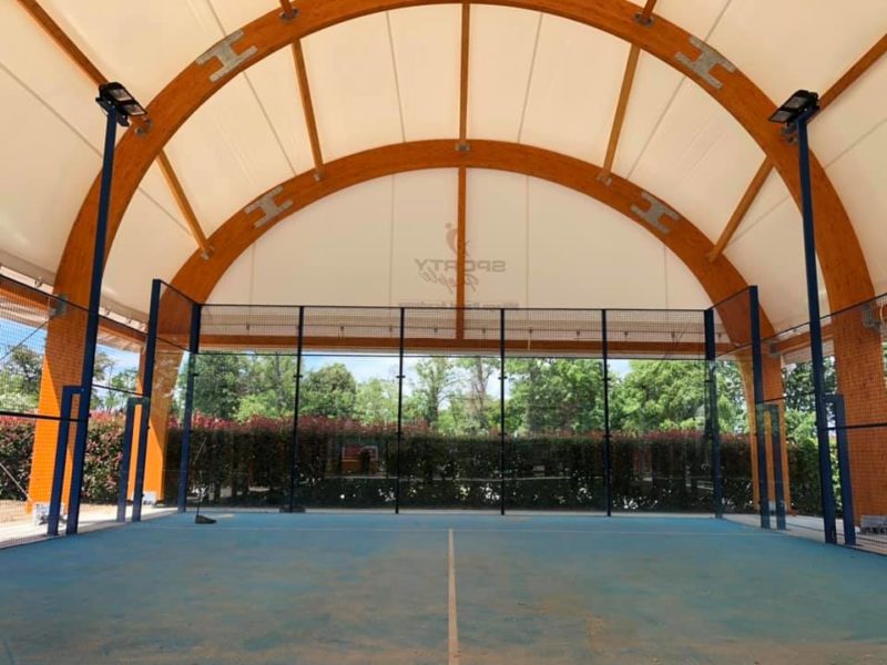 copertura campo padel milano